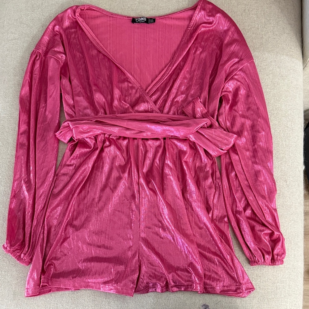 Pink Long Sleeve Romper